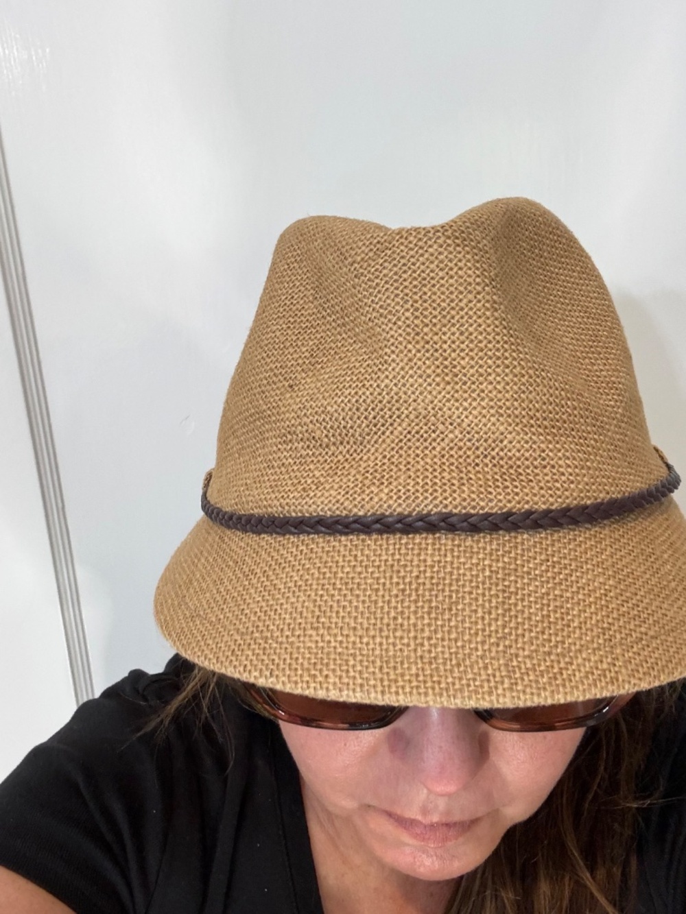 an Diego Hat Co. Woven Straw Fedora Hat with Braided Band - Like New - Picture 3 of 10